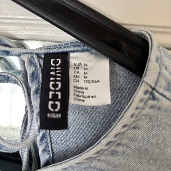 Puff Sleeve Denim Top by Divided H+M - Picture 6 of 7